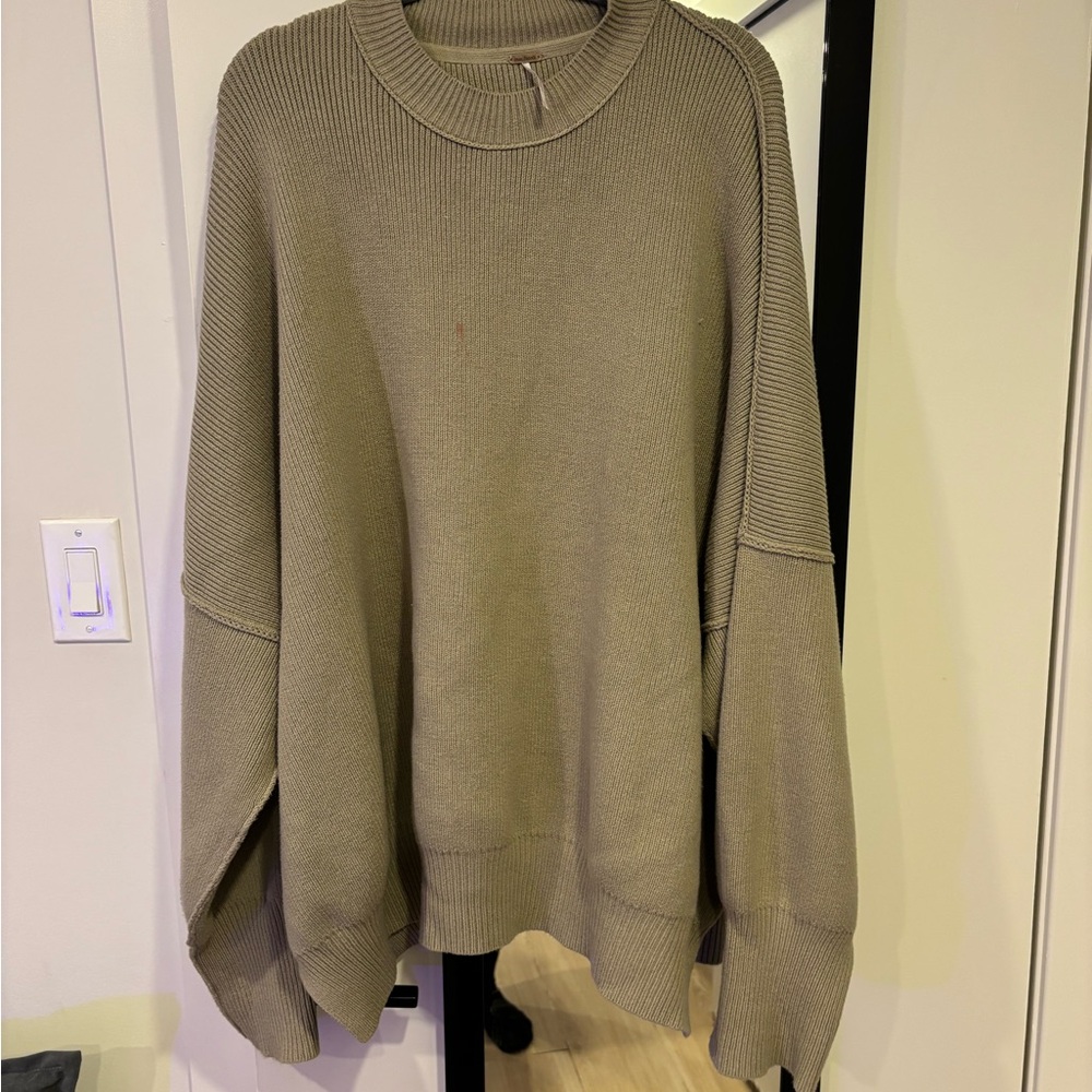Free People Crewneck Sweater - Taupe